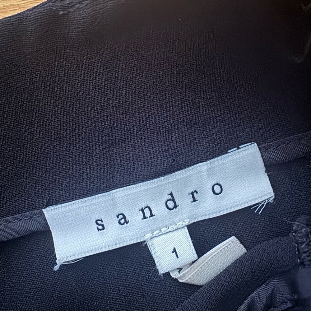 Sandro Paris Black Mini Skirt Size 4 - Picture 4 of 6